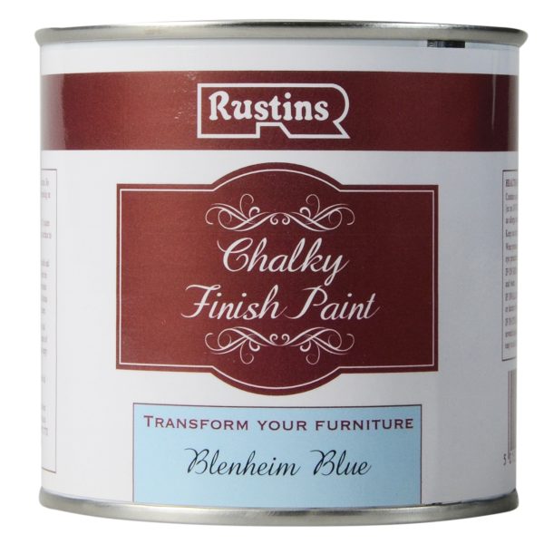 RUSTINS Chalky Finish Paint Blenheim Blue 250ml