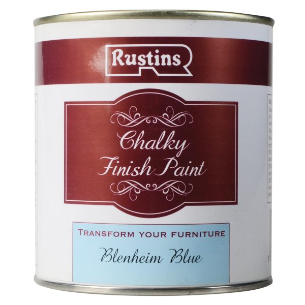 RUSTINS Chalky Finish Paint Blenheim Blue 500ml
