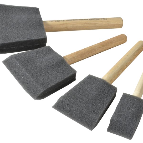 RUSTINS Foam Brush Set, 4 Piece