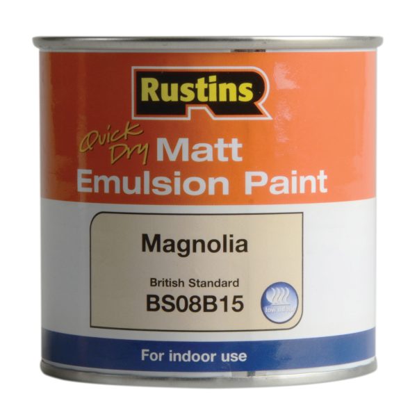 RUSTINS Quick Dry Matt Emulsion Paint Magnolia 250ml
