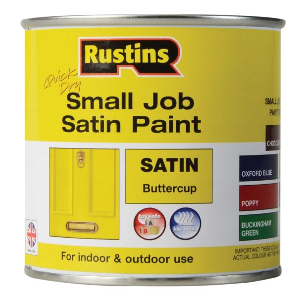 RUSTINS Quick Dry Small Job Satin Paint Buttercup 250ml
