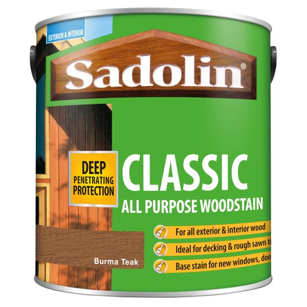 SADOLIN Classic Wood Protection Burma Teak 2.5 litre