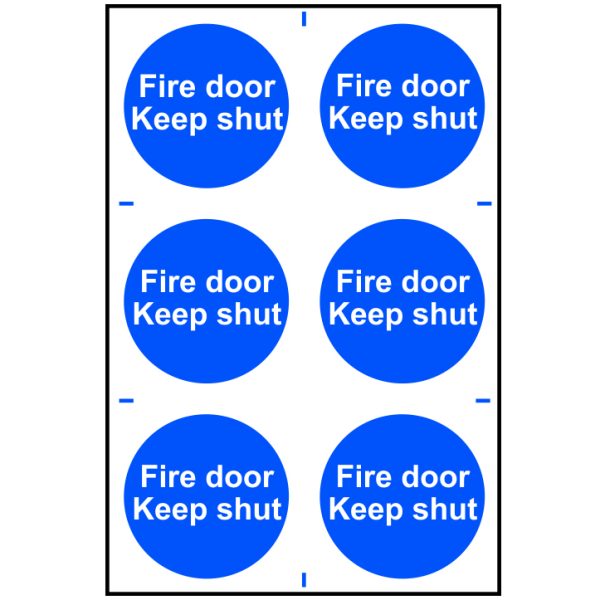 SCAN Fire Door Keep Shut - PVC 200 x 300mm