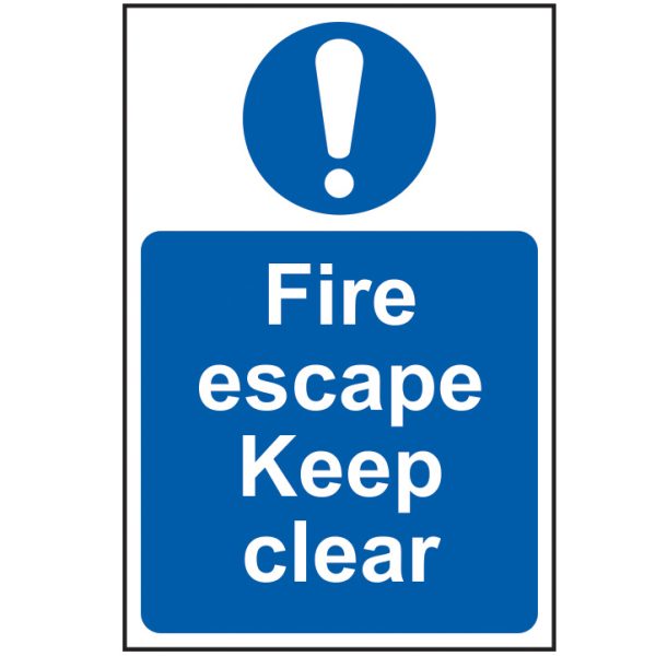 SCAN Fire Escape Keep Clear - PVC 200 x 300mm