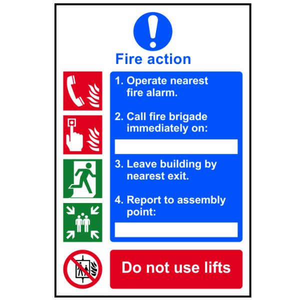 SCAN Fire Action Procedure - PVC 200 x 300mm