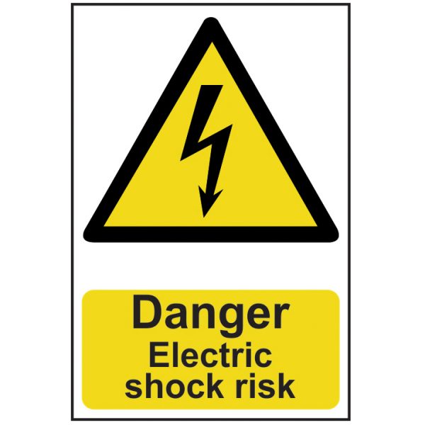 SCAN Danger Electric Shock Risk - PVC 200 x 300mm
