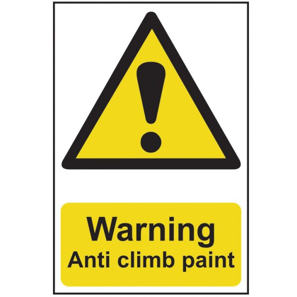 SCAN Warning Anti Climb Paint - PVC 200 x 300mm