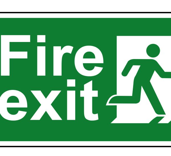SCAN Fire Exit Man Running Right - PVC 300 x 200mm
