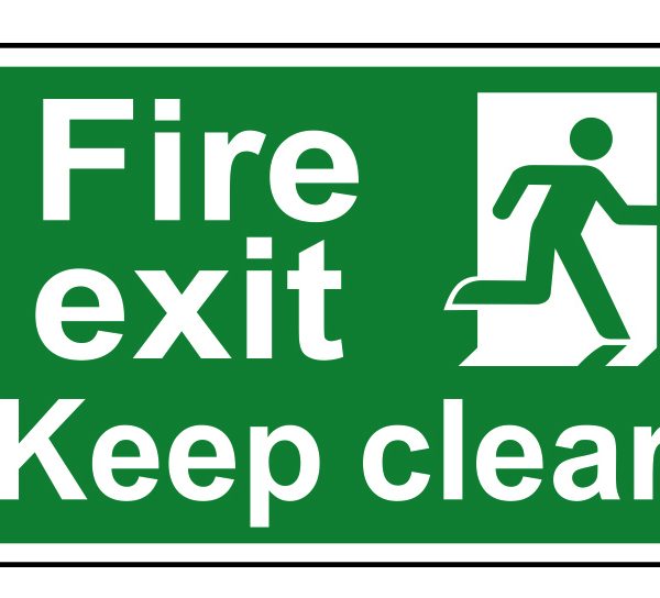 SCAN Fire Exit Keep Clear - PVC 300 x 200mm