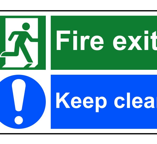 SCAN Fire Exit Keep Clear - PVC 300 x 200mm