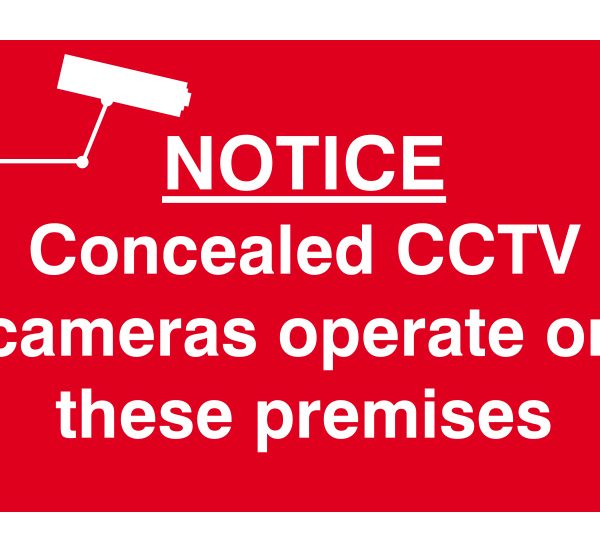 SCAN Notice Concealed CCTV Cameras Operate On These Premises - PVC 300 x 200mm