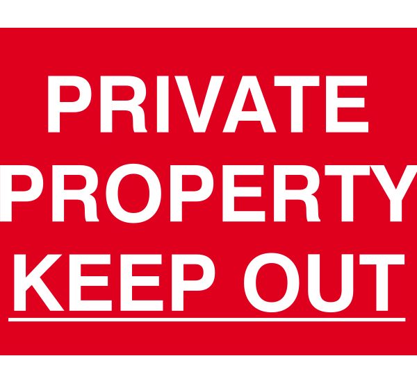 SCAN Private Property Keep Out - PVC 300 x 200mm