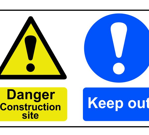 SCAN Danger Construction Site Keep Out - PVC 600 x 400mm