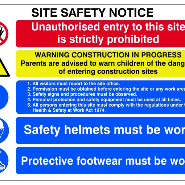 SCAN Composite Site Safety Notice - FMX 800 x 600mm