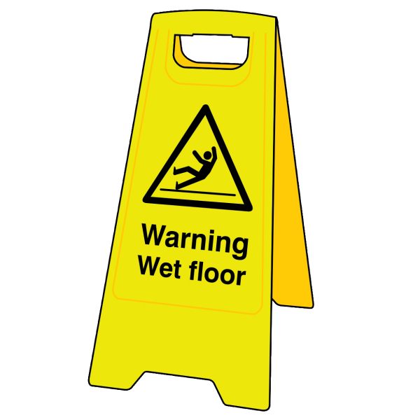 SCAN Heavy-Duty 'A' Board: Warning Wet Floor