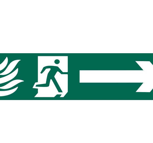 SCAN Running Man Arrow Right - PVC 200 x 50mm