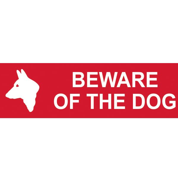 SCAN Beware Of The Dog - PVC 200 x 50mm