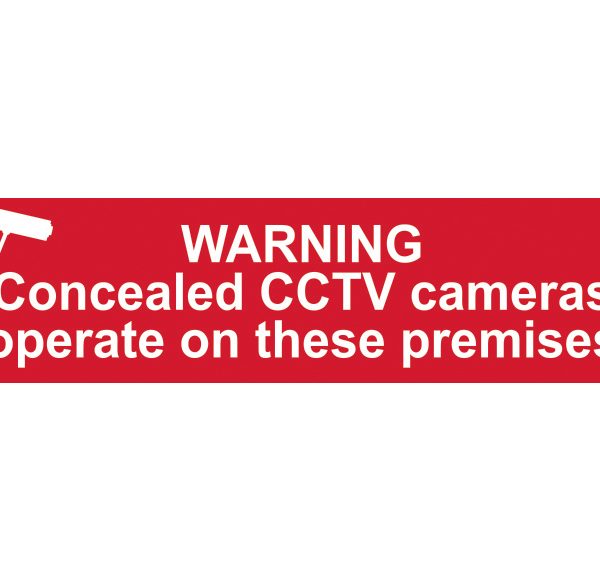 SCAN Warning Concealed CCTV Cameras Operate On These Premises - PVC 200 x 50mm