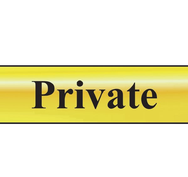 SCAN Private - Polished Brass Effect 200 x 50mm