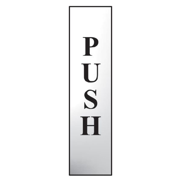 SCAN Push Vertical - Polished Chrome Effect 50 x 200mm