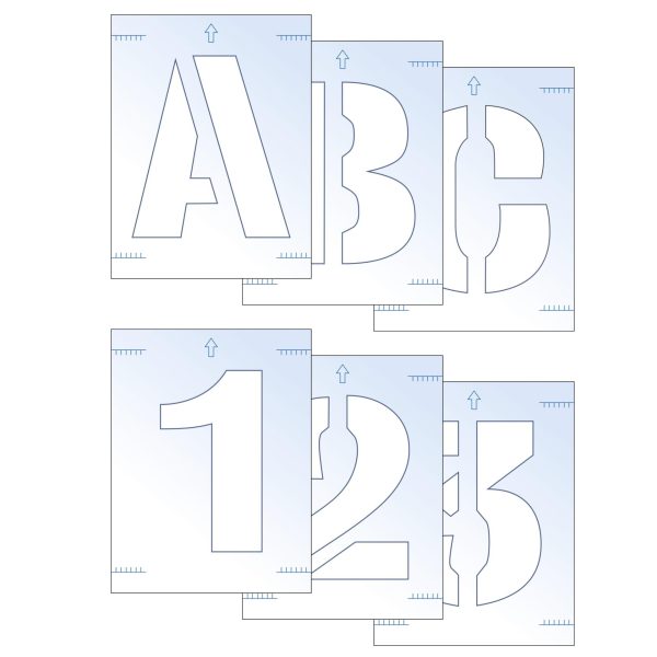 SCAN Letter & Number Stencil Kit 50mm
