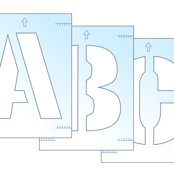 SCAN Letter Stencil Kit 300mm