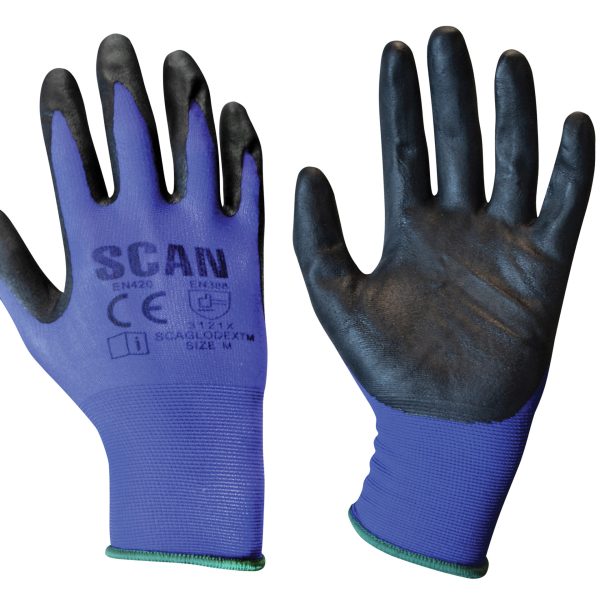 SCAN Max - Dexterity Nitrile Gloves - M (Size 8)