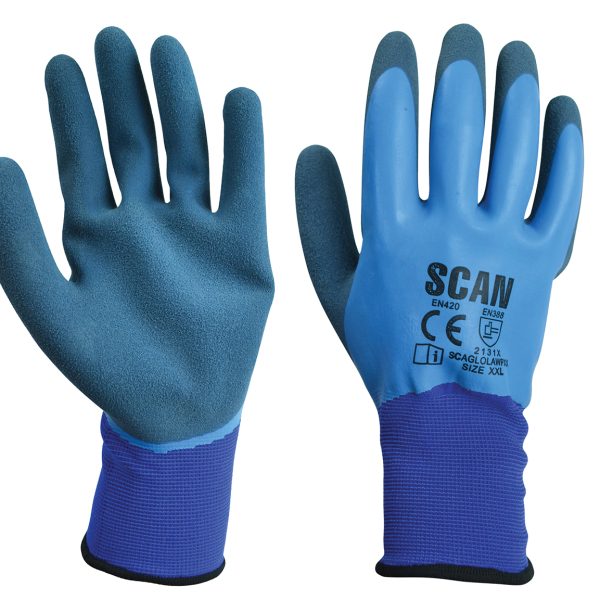 SCAN Waterproof Latex Gloves - XXL (Size 11)
