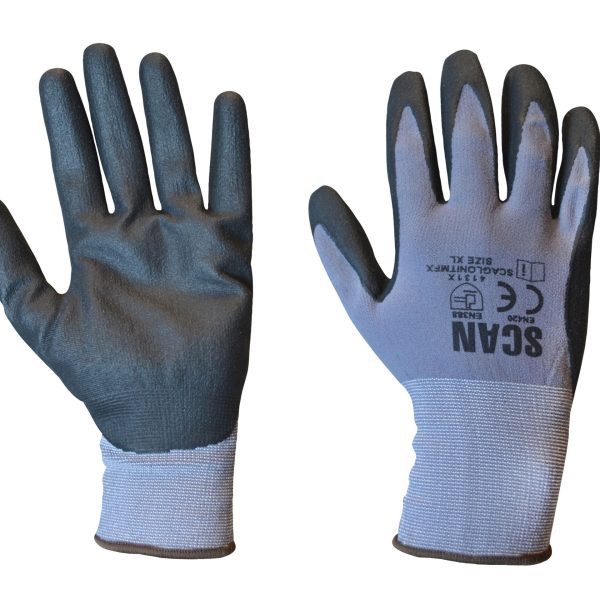 SCAN Breathable Microfoam Nitrile Gloves - M (Size 8)