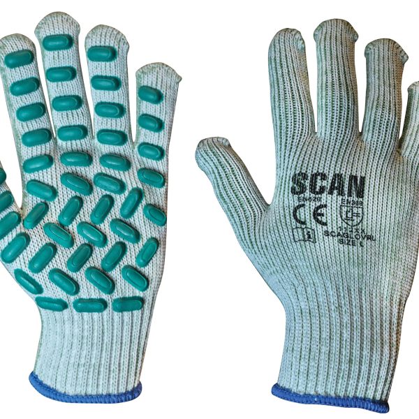 SCAN Vibration Resistant Latex Foam Gloves - L (Size 9)