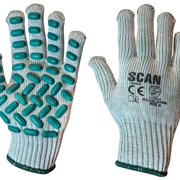 SCAN Vibration Resistant Latex Foam Gloves - M (Size 8)