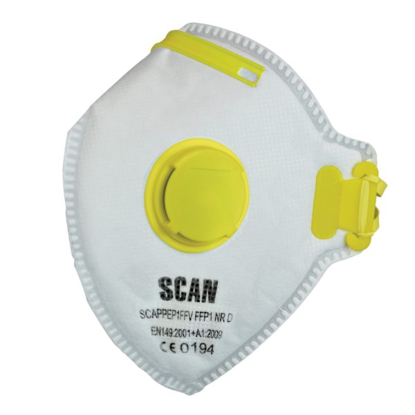 SCAN Fold Flat Valved Disposable Mask FFP1 (Pack of 10)