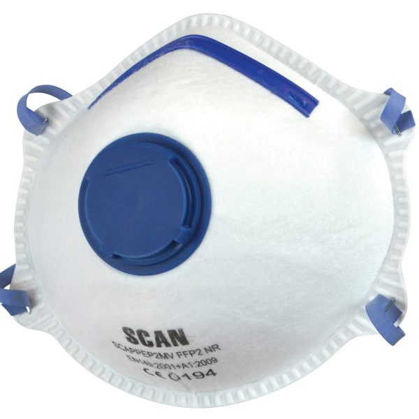 SCAN Moulded Disposable Mask Valved FFP2 Protection (Pack 10)