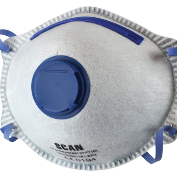 SCAN Moulded Disposable Odour Mask Valved FFP2 Protection (Pack 3)