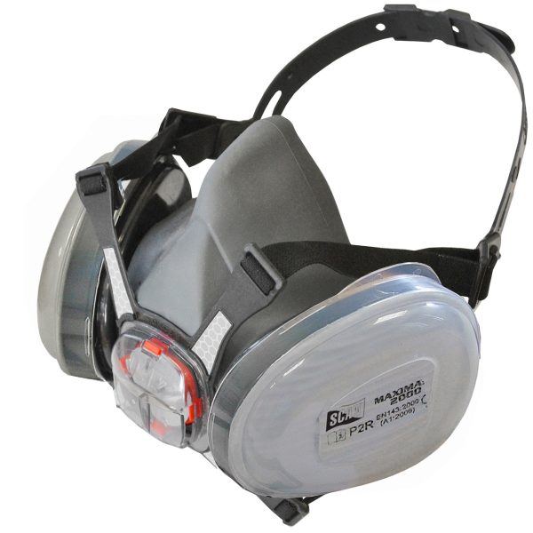 SCAN Twin Half Mask Respirator + P2 Dust Filter Cartridges