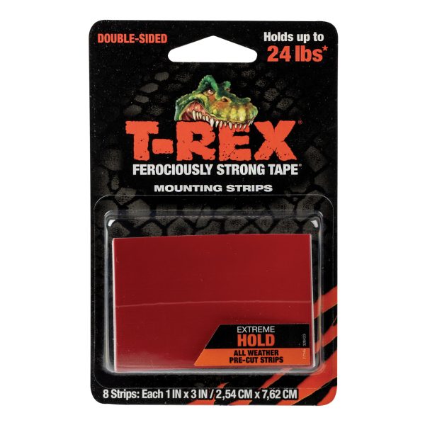 T-REX® Extreme Hold Mounting Strips 2.54 x 7.62cm (Pack 8)