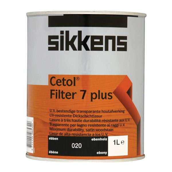 SIKKENS Cetol Filter 7 Plus Translucent Woodstain Ebony 1 litre