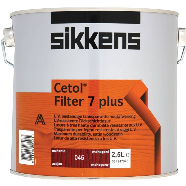 SIKKENS Cetol Filter 7 Plus Translucent Woodstain Mahogany 2.5 litre