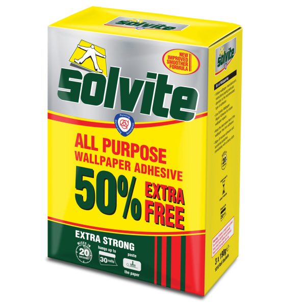 SOLVITE All Purpose Wallpaper Paste Sachet 20 Roll + 50% Free