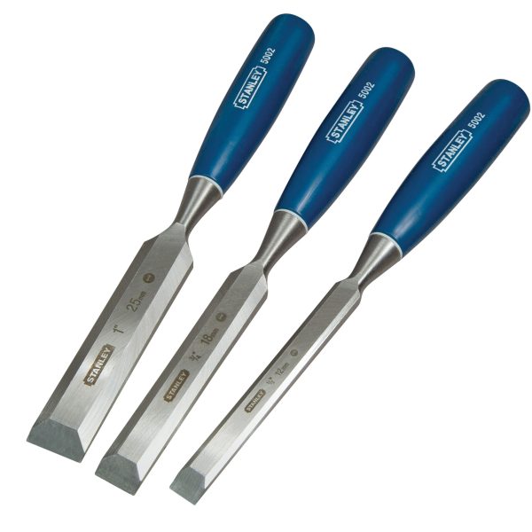 5002 Bevel Edge Chisel Set, 3 Piece: 12 18 & 25mm