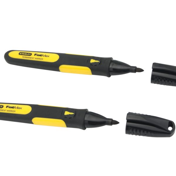 STANLEY® Hand Tools Fine Tip Marker Black (Pack 2)