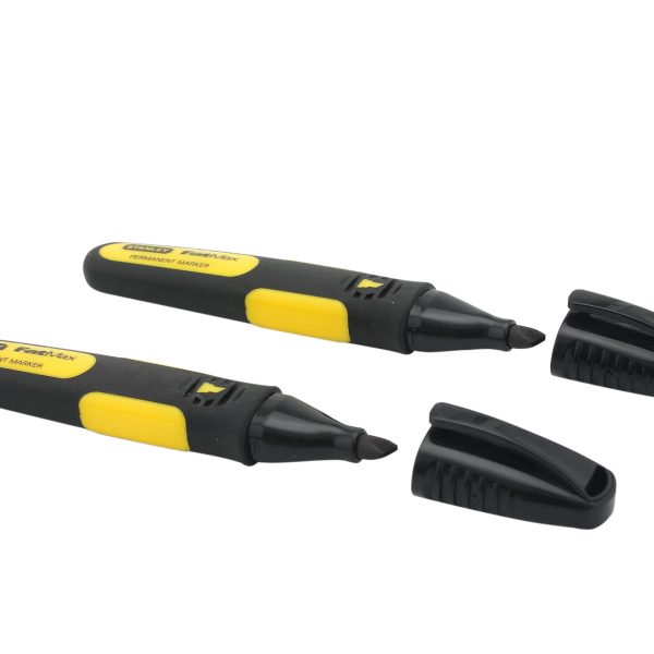 STANLEY® Hand Tools Chisel Tip Marker Black (Pack 2)