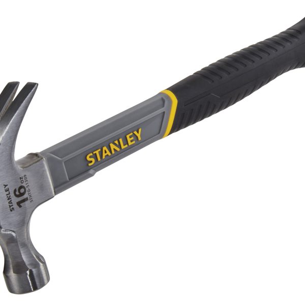 STANLEY® Hand Tools Curved Claw Hammer Fibreglass Shaft 450g (16oz)