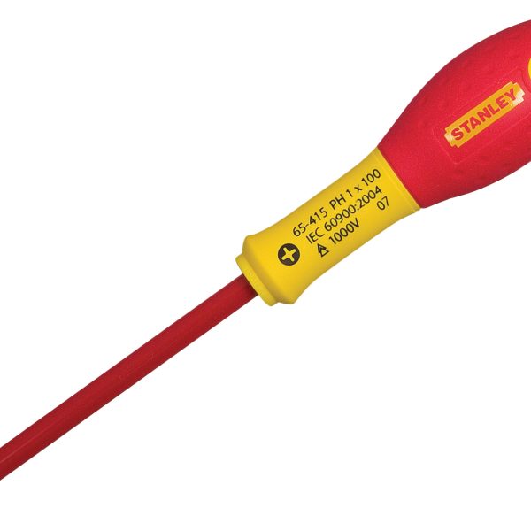 STANLEY® Hand Tools FatMax® VDE Insulated Screwdriver Phillips Tip PH1 x 100mm