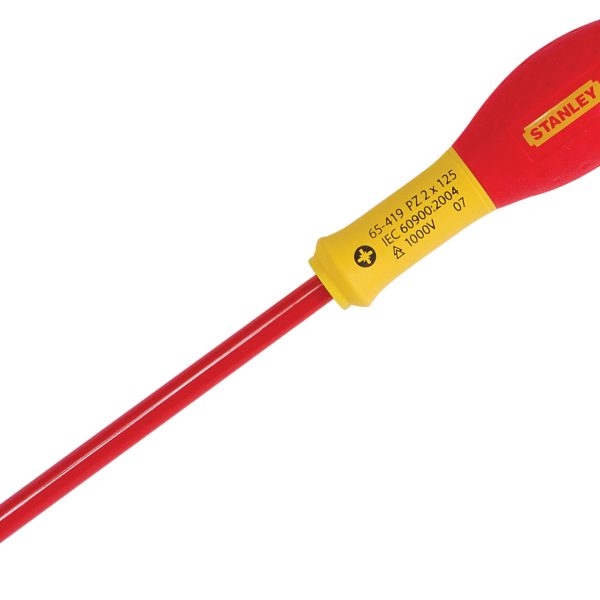 STANLEY® Hand Tools FatMax® VDE Insulated Screwdriver Pozidriv Tip PZ2 x 125mm
