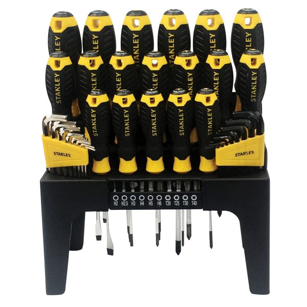STANLEY® Hand Tools Screwdriver Set in Rack, 44 Piece