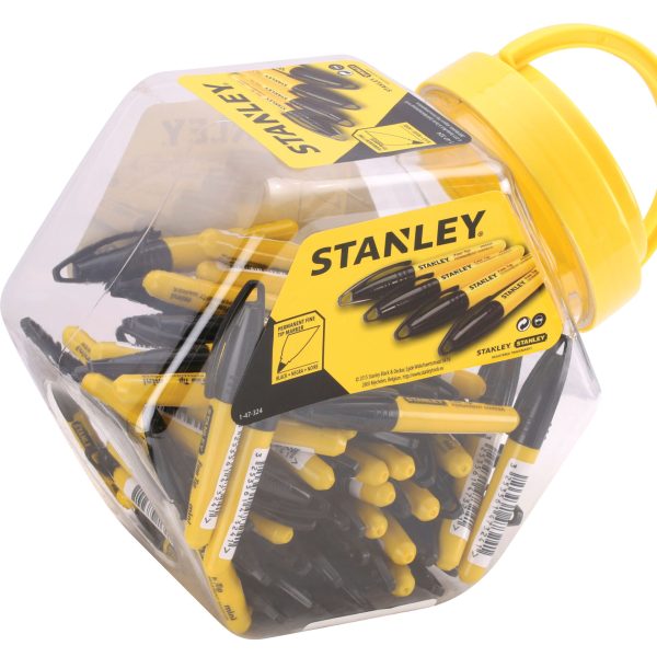 STANLEY® Hand Tools Mini Fine Tip Marker Black (Tub 72)