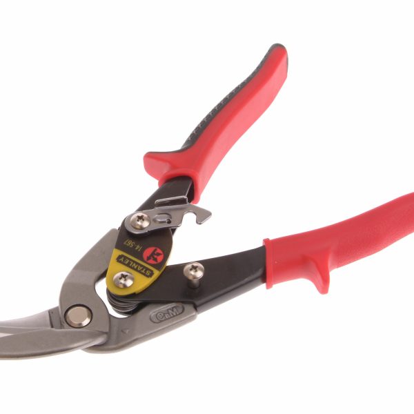 STANLEY® Hand Tools Red Offset Aviation Snips Left Cut 250mm (10in)