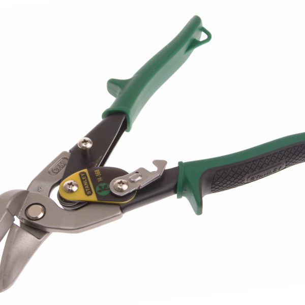 STANLEY® Hand Tools Green Offset Aviation Snips Right Cut 250mm (10in)