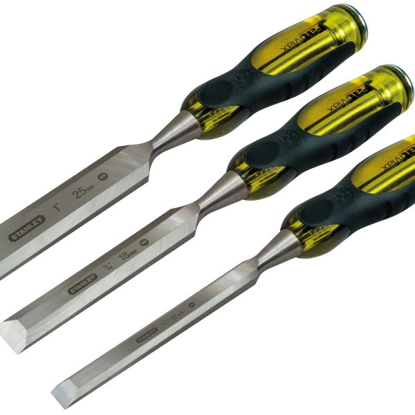 STANLEY® Hand Tools FatMax® Bevel Edge Chisel with Thru Tang Set, 3 Piece